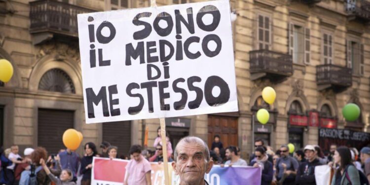 Manifestazione no vax