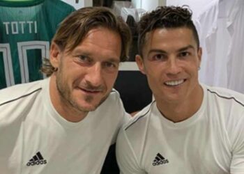 Francesco Totti e Cristiano Ronaldo