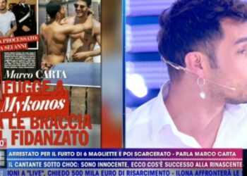 Marco Carta, copertina Chi, Live non è la D'Urso