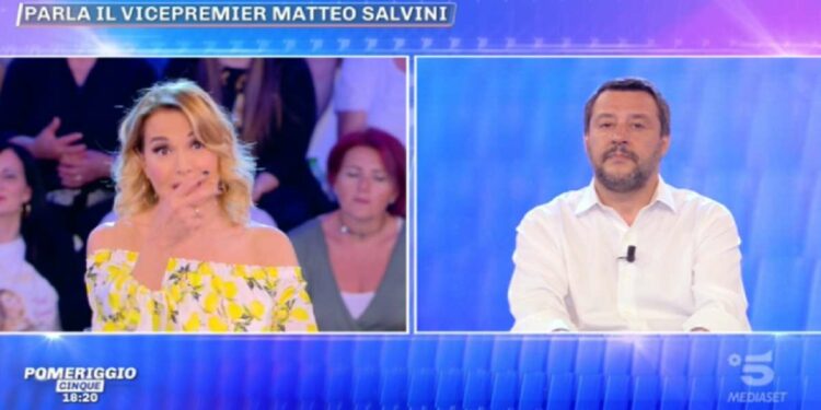 Matteo Salvini a Pomeriggio 5