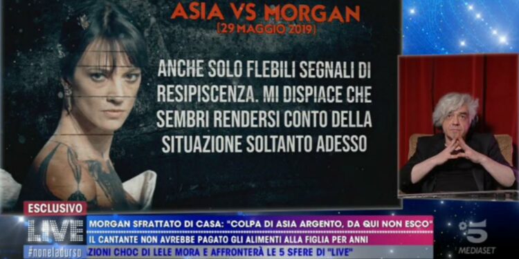 Asia Argento e Morgan (Live Non è la D'Urso)