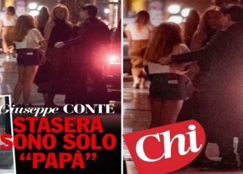 Giuseppe Conte paparazzato da Chi con la fidanzata Olivia