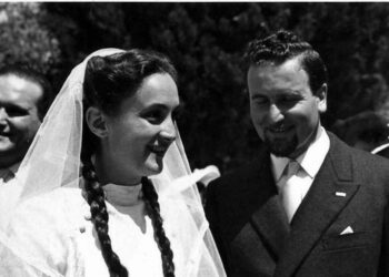 Vanda di Marsciano ed Eugenio Corti il giorno del loro matrimonio