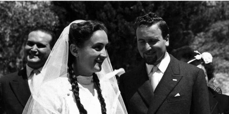 Vanda di Marsciano ed Eugenio Corti il giorno del loro matrimonio