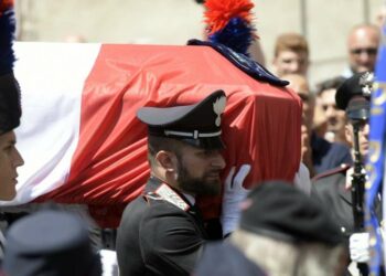 Il funerale del vicebrigadiere Mario Cerciello Rega (LaPresse)