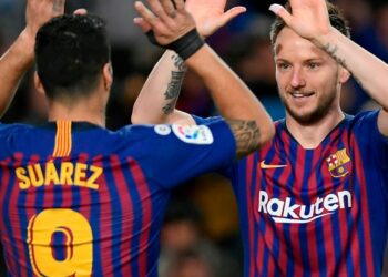 Suarez e Rakitic Barcellona