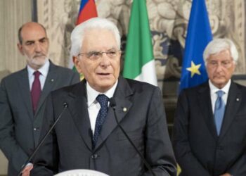 Il presidente della Repubblica Sergio Mattarella giovedì scorso dopo le consultazioni (foto quirinale.it)