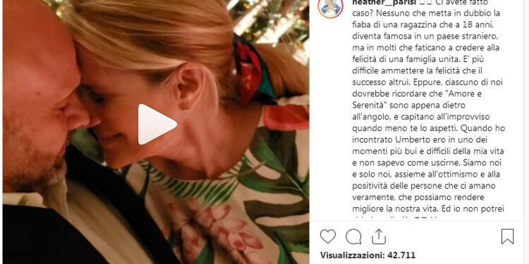 Heather Parisi, post polemico su Instagram