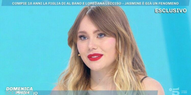 Jasmine Carrisi ospite a Domenica Live