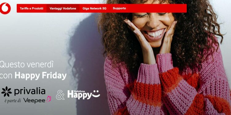 Privalia, buono sconto con Happy Friday di Vodafone