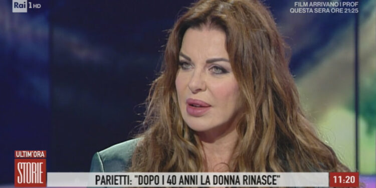 Alba Parietti a Storie Italiane (Rai Uno)