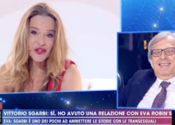 Eva Robins e Vittorio Sgarbi