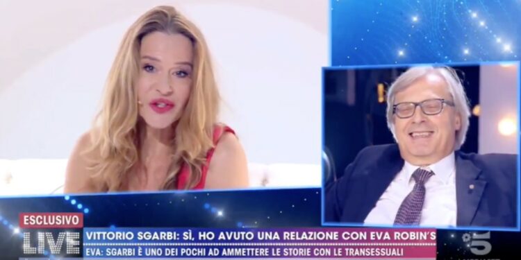 Eva Robins e Vittorio Sgarbi