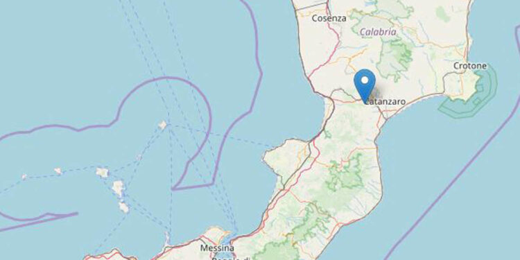 Terremoto oggi a Catanzaro