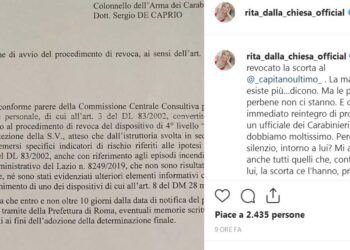 Il post di Rita Dalla Chiesa dedicato a Ultimo (Instagram)