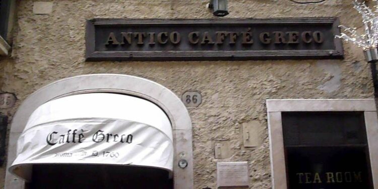 L'Antico Caffè Greco a Roma