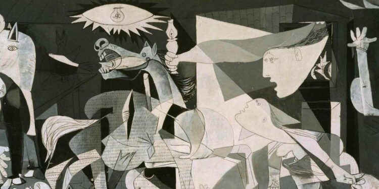 Pablo Picasso, Guernica (1937), particolare