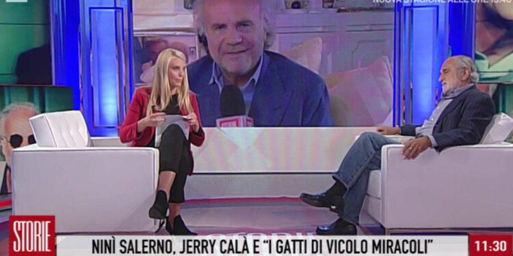 Ninì Salerno e Jerry Calà a Storie Italiane