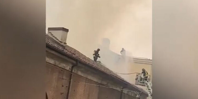 Incendio alla Cavallerizza Reale