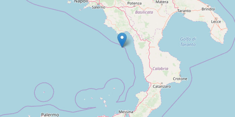 Terremoto mar Tirreno meridionale (Ingv)