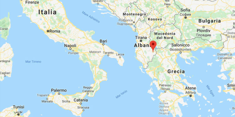 Terremoto in Albania (Maps)