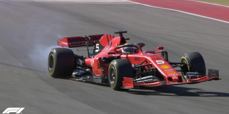 Incidente Vettel, rottura sospensione Ferrari