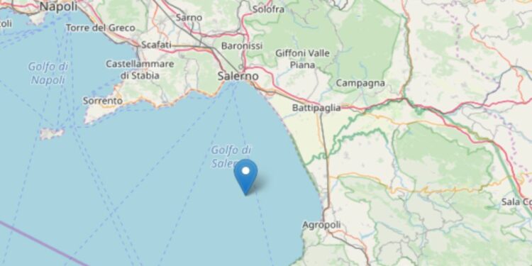 Terremoto nel golfo di Salerno