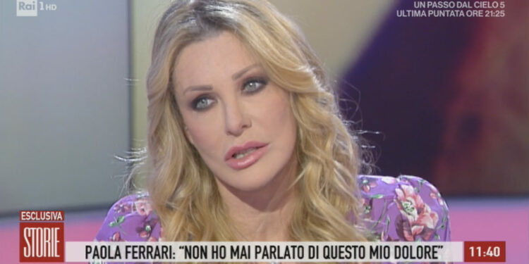 Paola Ferrari a Storie Italiane (Rai Uno)