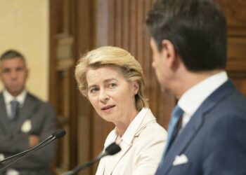 Ursula von der Leyen e Giuseppe Conte (LaPresse)