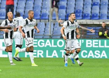 I giocatori dell'Udinese (Foto LaPresse)