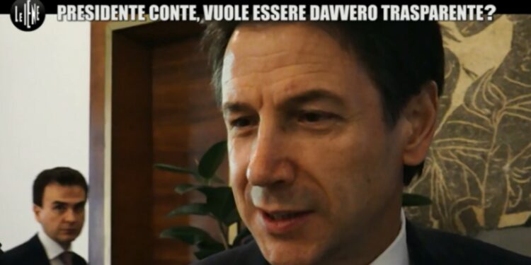 Giuseppe Conte, foto Le Iene