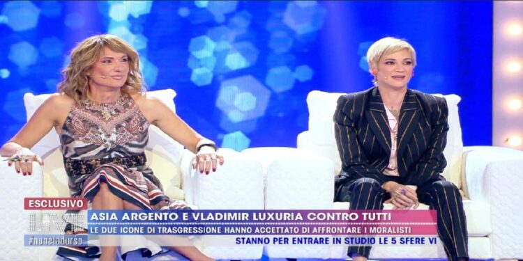 Asia Argento e Vladimir Luxuria a Live non è la d'urso