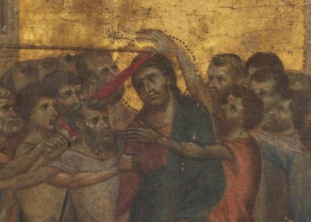 Cimabue, Cristo deriso, particolare (1280 circa)