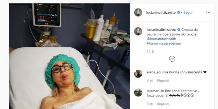 Luciana Littizzetto operata dopo la caduta (Instagram)