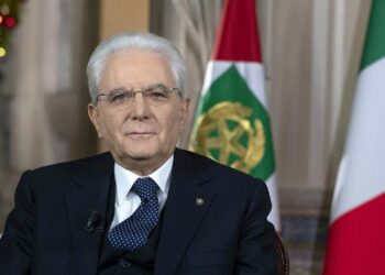 Il presidente della Repubblica Sergio Mattarella durante il tradizionale discorso di fine anno (LaPresse)