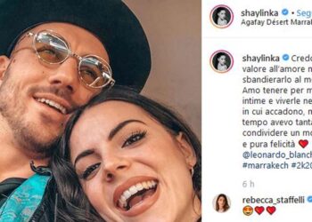 Shaila Gatta e il fidanzato Leonardo Blancard (Instagram)