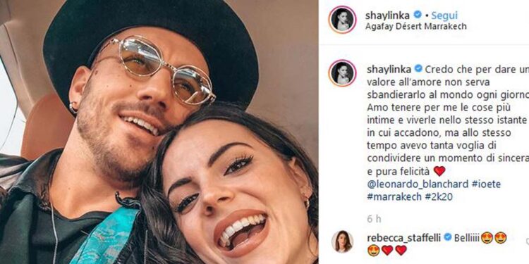 Shaila Gatta e il fidanzato Leonardo Blancard (Instagram)