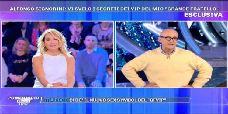 Barbara D'Urso e Alfonso Signorini a Pomeriggio 5