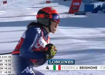 Federica Brignone a Sestriere (foto Youtube)