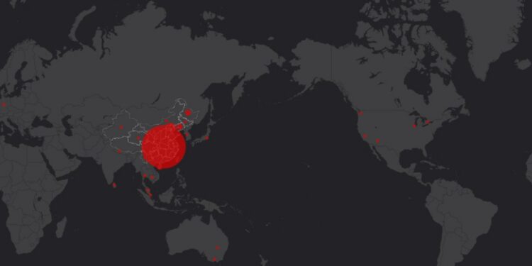 Mappa coronavirus (Foto: John Hopkins University)