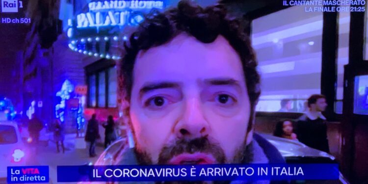 Alberto Matano inviato per il coronavirus