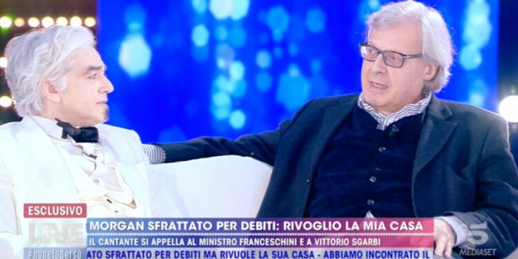 Morgan e Vittorio Sgarbi a Live Non è la D'Urso