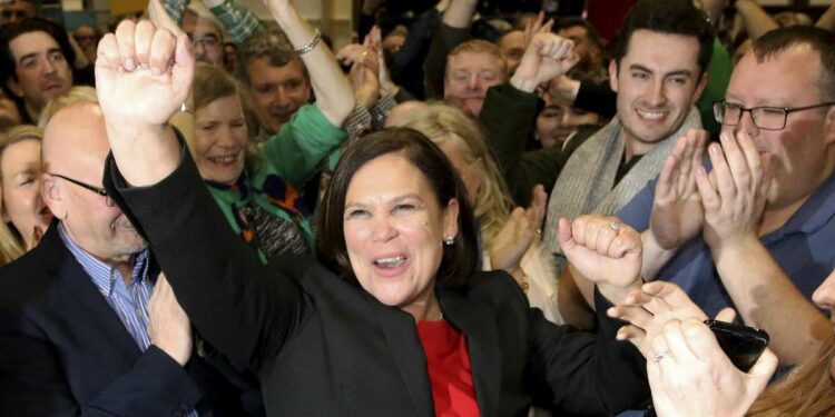 La leader del Sinn Fein Mary Lou McDonald