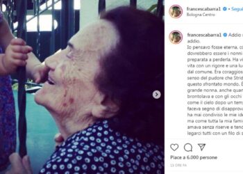 Francesca Barra, morta nonna Emma (Instagram)