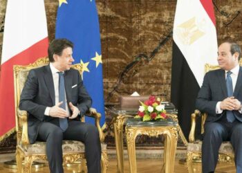 Giuseppe Conte con il presidente dell'Egitto al Sisi (LaPresse)