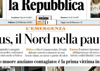 L'apertura di ieri di Repubblica (LaPresse)