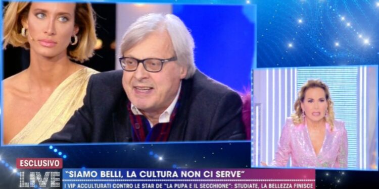 Lite tra Vittorio Sgarbi e Barbara D'Urso a Live