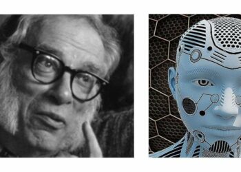 Isaac Asimov e un  modello di robot umanoide