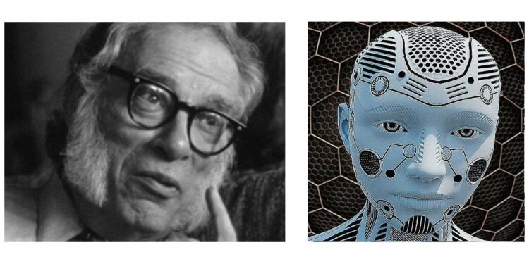 Isaac Asimov e un  modello di robot umanoide