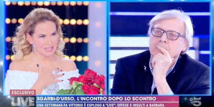 Barbara D'Urso e Vittorio Sgarbi